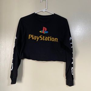 Women’s Small - Black PlayStation Crop Top